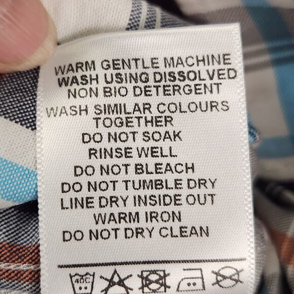 R.M. Williams Button-Down Shirt Men’s SZ XL Multicolor Plaid Short Sleeve Cotton - Picture 15 of 16